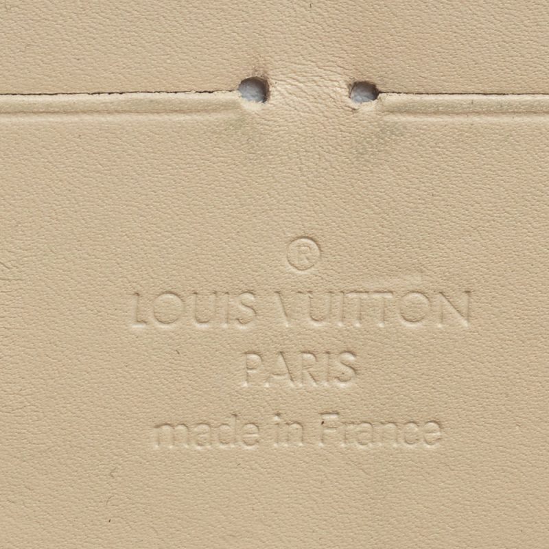 Louis Vuitton Cream White Monogram Vernis Zippy Wallet - Image 8