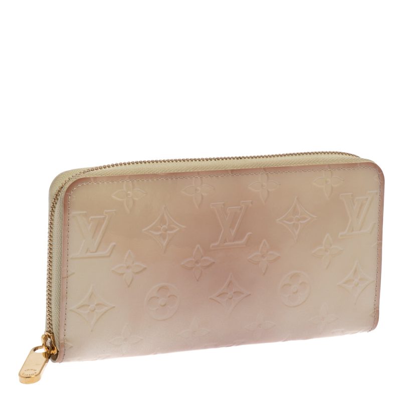 Louis Vuitton Cream White Monogram Vernis Zippy Wallet - Image 3