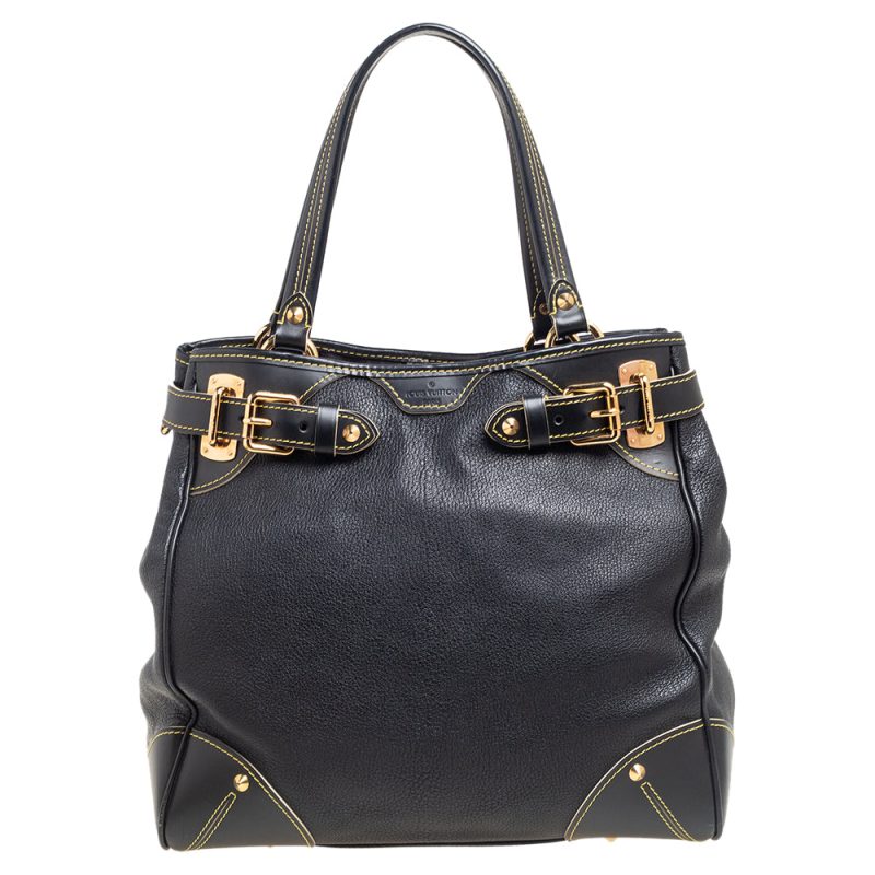 Louis Vuitton Black Suhali Leather Le Majestueux Tote - Image 4