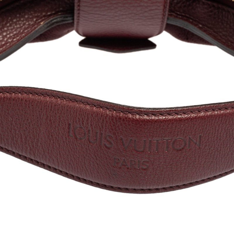 Louis Vuitton Bordeaux Monogram Mahina Leather Solar PM Bag - Image 6