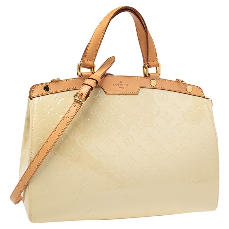 Louis Vuitton Blanc Corail Monogram Vernis Brea GM Bag - Image 3