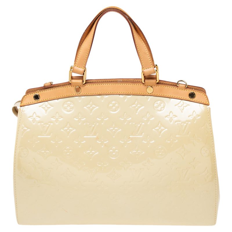 Louis Vuitton Blanc Corail Monogram Vernis Brea GM Bag - Image 4