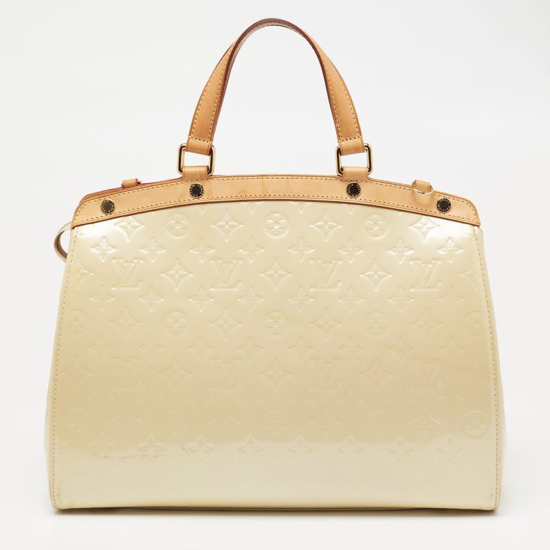 Louis Vuitton Blanc Corail Monogram Vernis Brea GM Bag - Image 4