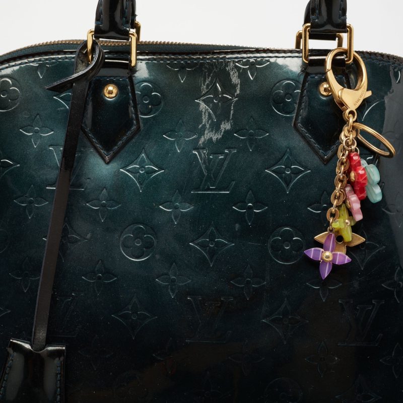 Louis Vuitton Blue Nuit Monogram Vernis Alma GM Bag - Image 5
