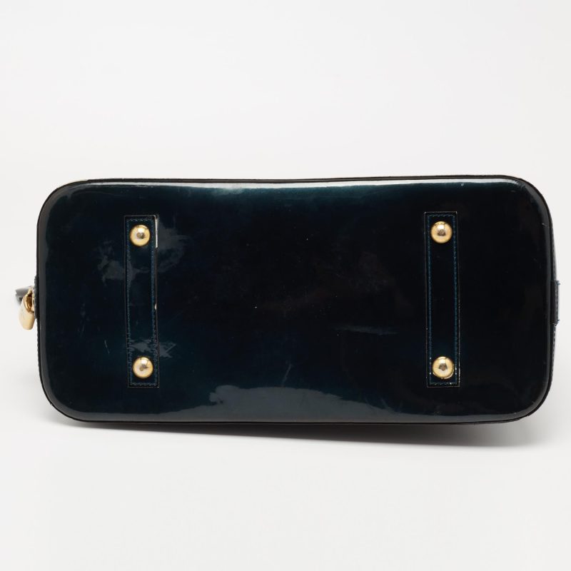 Louis Vuitton Blue Nuit Monogram Vernis Alma GM Bag - Image 7