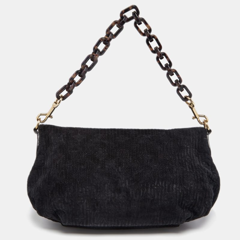Louis Vuitton Black Monogram Limited Edition Motard Before Dark Clutch - Image 4