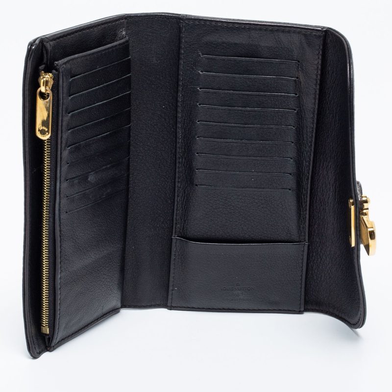 Louis Vuitton Black Monogram Mahina Leather Amelia Wallet - Image 2