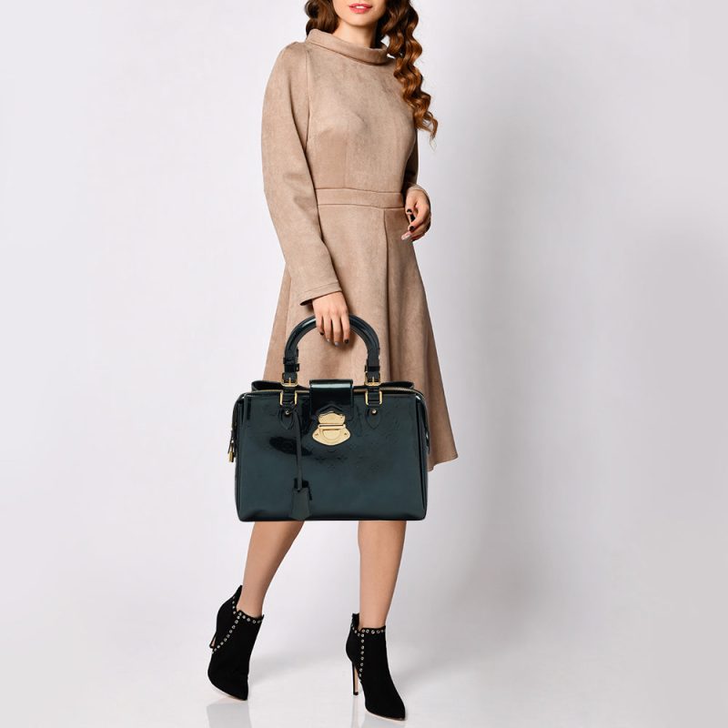Louis Vuitton Blue Nuit Monogram Vernis Melrose Avenue Bag - Image 2