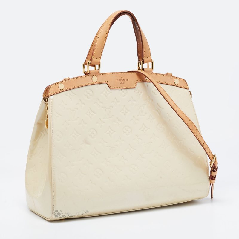 Louis Vuitton Blanc Corail Monogram Vernis Brea GM Bag - Image 3