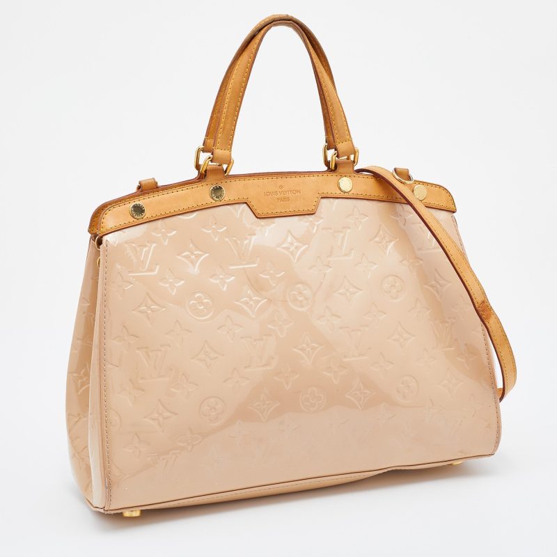 Louis Vuitton Blanc Corail Monogram Vernis Brea MM Bag - Image 3