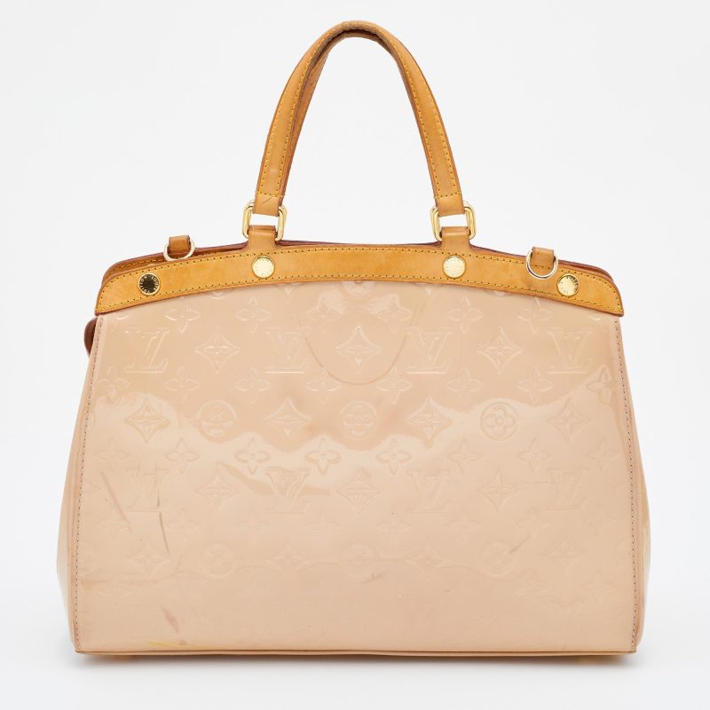 Louis Vuitton Blanc Corail Monogram Vernis Brea MM Bag - Image 4