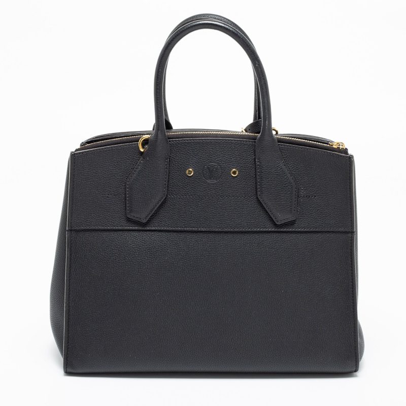 Louis Vuitton Black Leather City Steamer MM Bag - Image 4