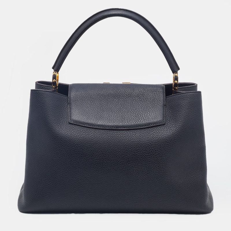 Louis Vuitton Black Taurillon Leather Capucines GM Bag - Image 4