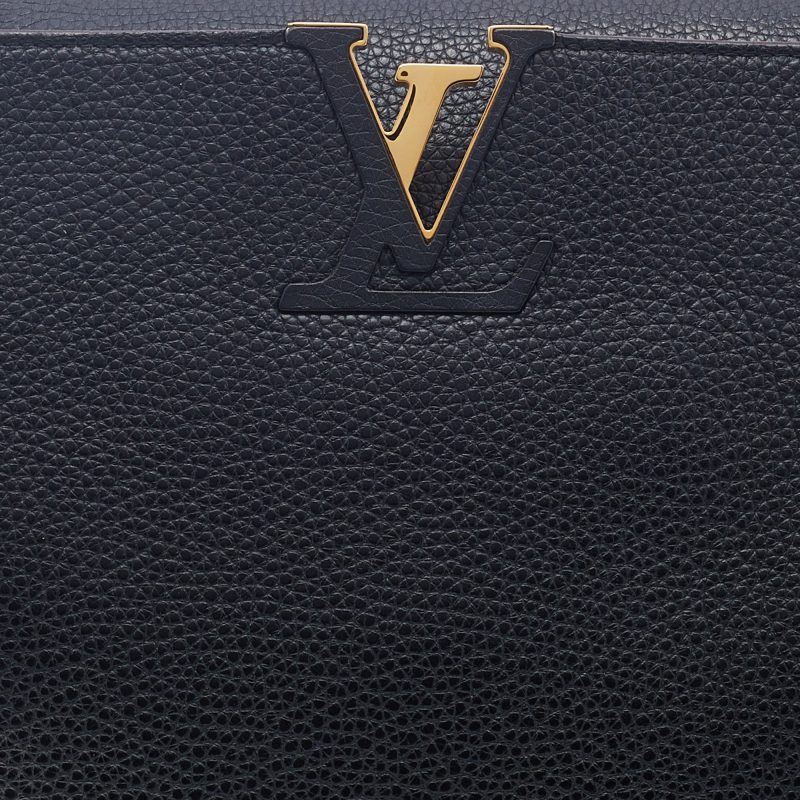 Louis Vuitton Black Taurillon Leather Capucines GM Bag - Image 5