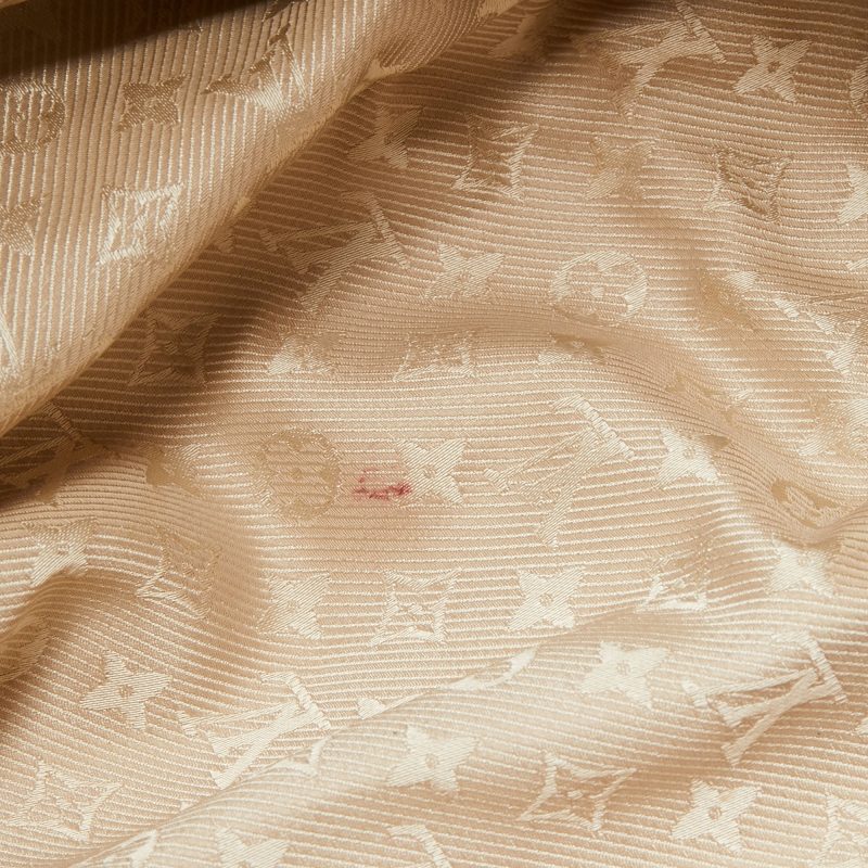 Louis Vuitton Cream Canvas Polka Dot Panama Bowly Bag - Image 8