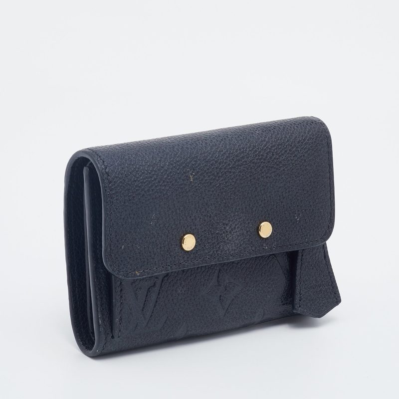 Louis Vuitton Black Monogram Empreinte Pont Neuf Compact Wallet - Image 4