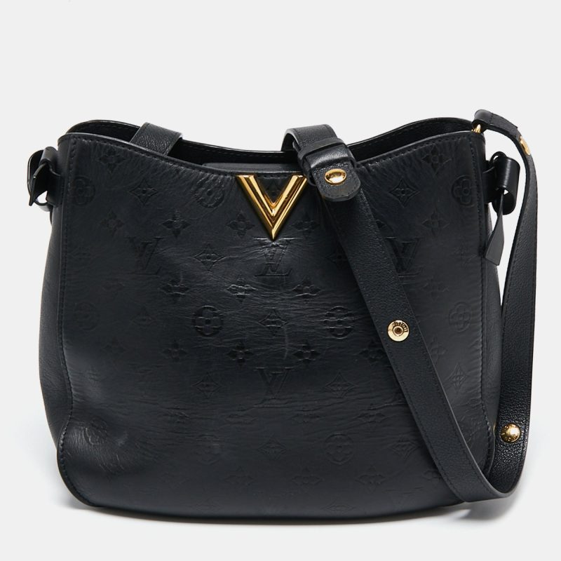 Louis Vuitton Black Monogram Leather Very  Hobo Bag