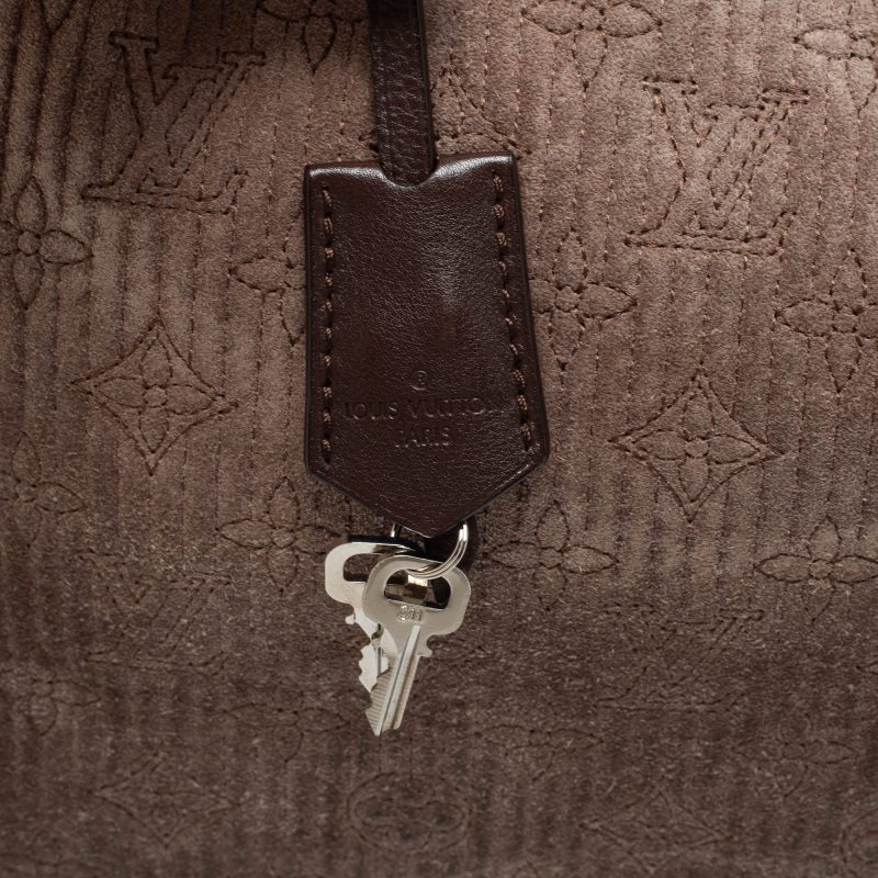 Louis Vuitton Brown Monogram Antheia Suede Ixia PM Bag - Image 6