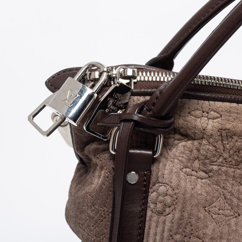 Louis Vuitton Brown Monogram Antheia Suede Ixia PM Bag - Image 7