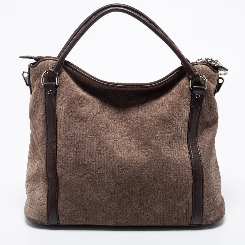 Louis Vuitton Brown Monogram Antheia Suede Ixia PM Bag - Image 4