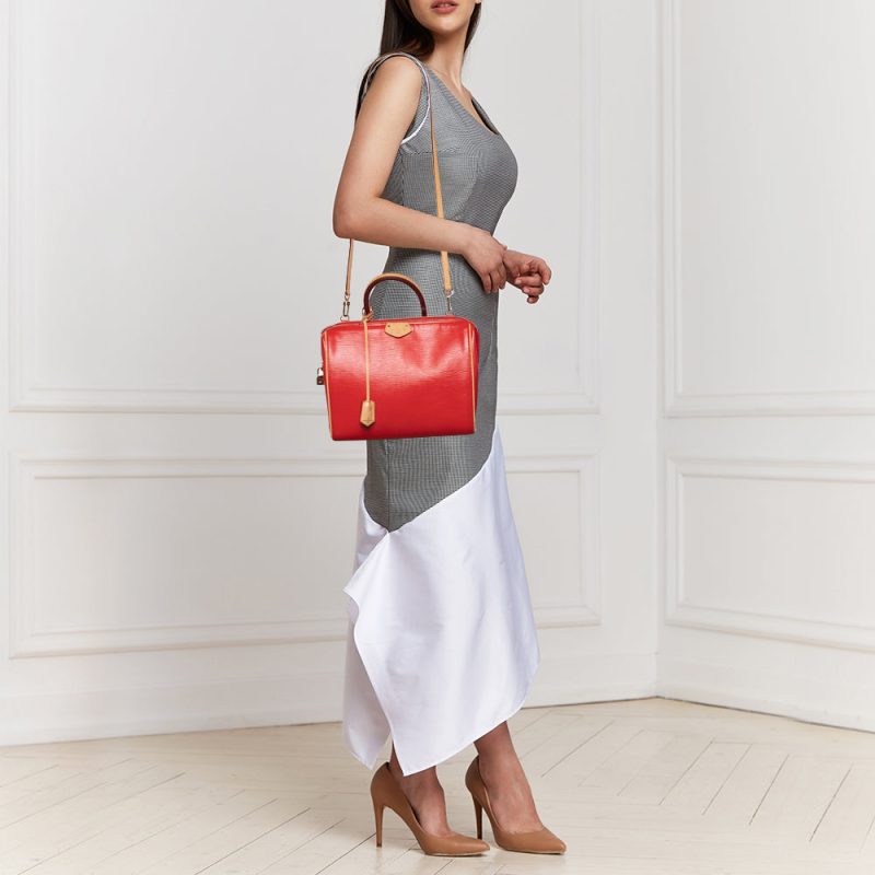 Louis Vuitton Coquelicot Epi Leather Doc PM Bag - Image 2