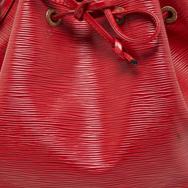 LOUIS VUITTON Red Epi Leather Petit Noe Bag - Image 5