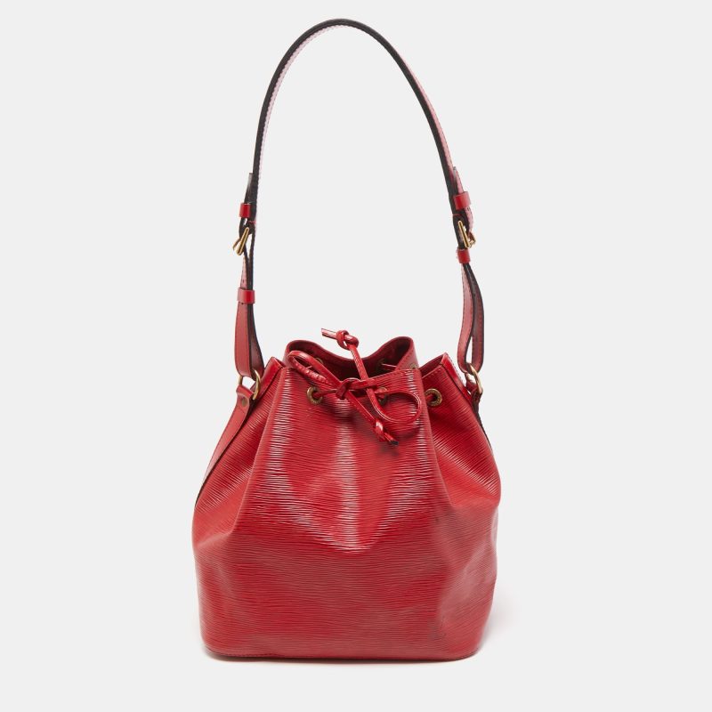 LOUIS VUITTON Red Epi Leather Petit Noe Bag - Image 8