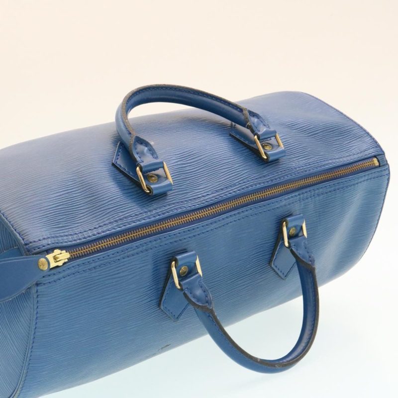 LOUIS VUITTON Epi Speedy 35 Hand Bag Blue M42995 LV Auth ms188 - Image 5