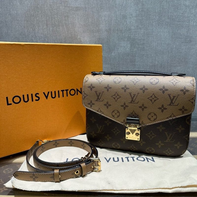 Louis Vuitton Chocolate Braided Leather Triogram Bracelet