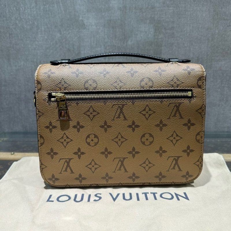 Louis Vuitton Chocolate Braided Leather Triogram Bracelet - Image 9