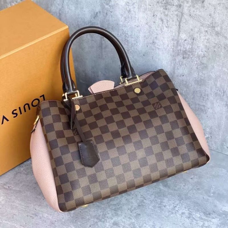 Louis Vuitton Broadw Damier N42270 Brown PVC Coated Canvas Leather Shoulder Bag