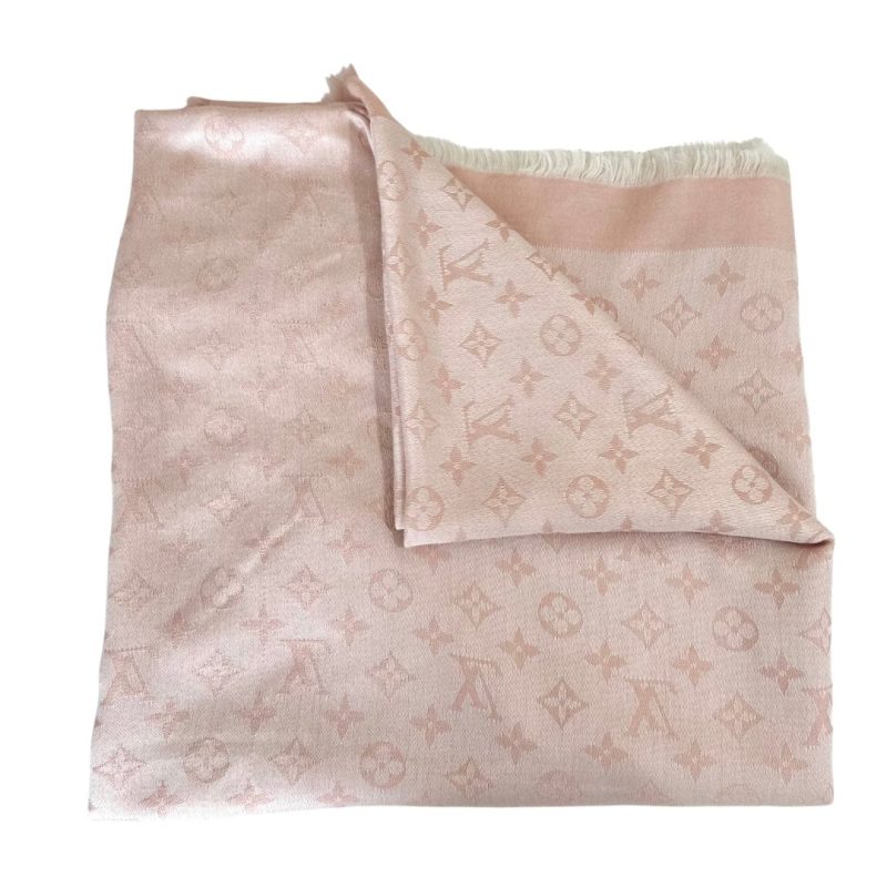 Louis Vuitton Monogram Silk Blend Denim Shawl - Image 5
