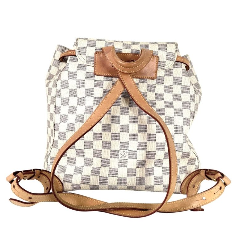 LOUIS VUITTON Azure Speedy 30 Handbag Boston Bag N41533 White Ladies - Image 4