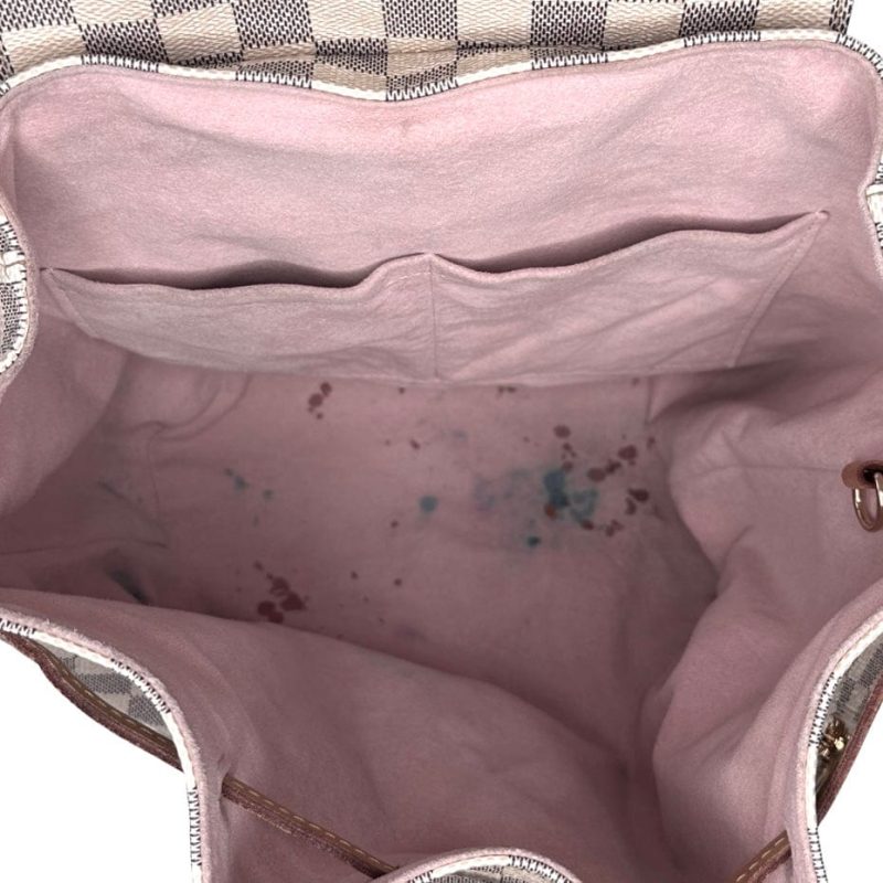 LOUIS VUITTON Azure Speedy 30 Handbag Boston Bag N41533 White Ladies - Image 5