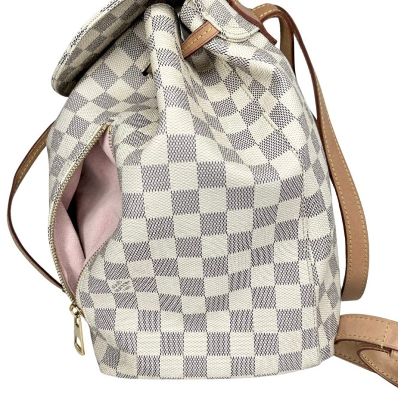 LOUIS VUITTON Azure Speedy 30 Handbag Boston Bag N41533 White Ladies - Image 6