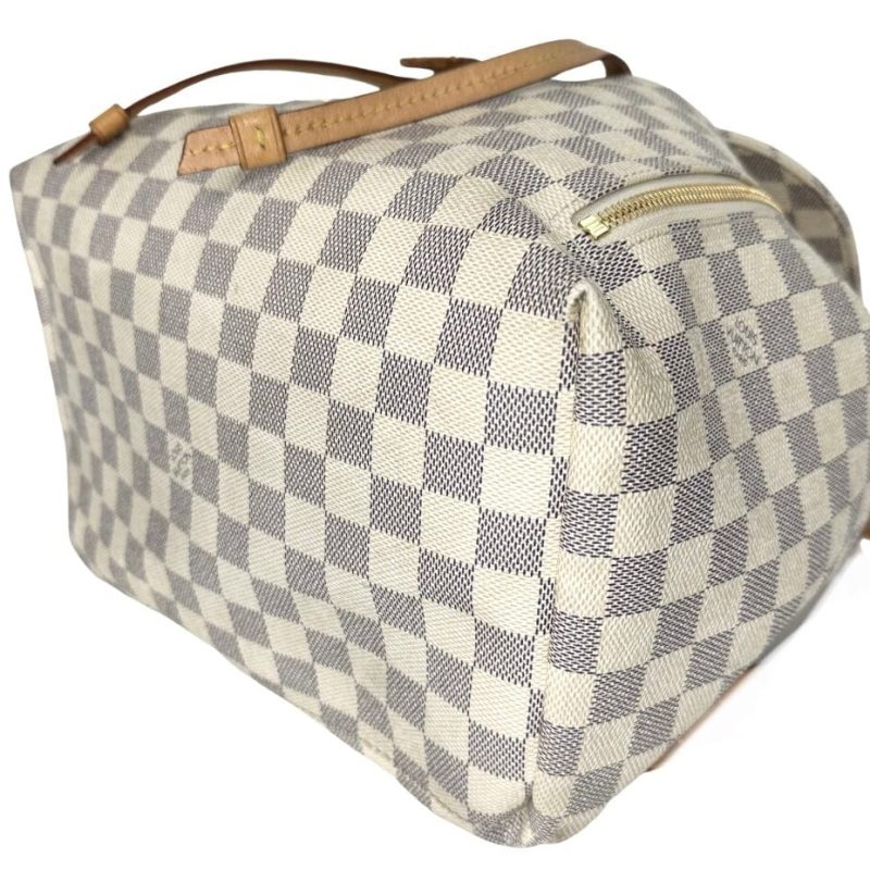LOUIS VUITTON Azure Speedy 30 Handbag Boston Bag N41533 White Ladies - Image 7