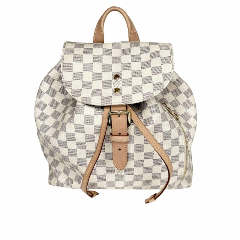 LOUIS VUITTON Azure Speedy 30 Handbag Boston Bag N41533 White Ladies