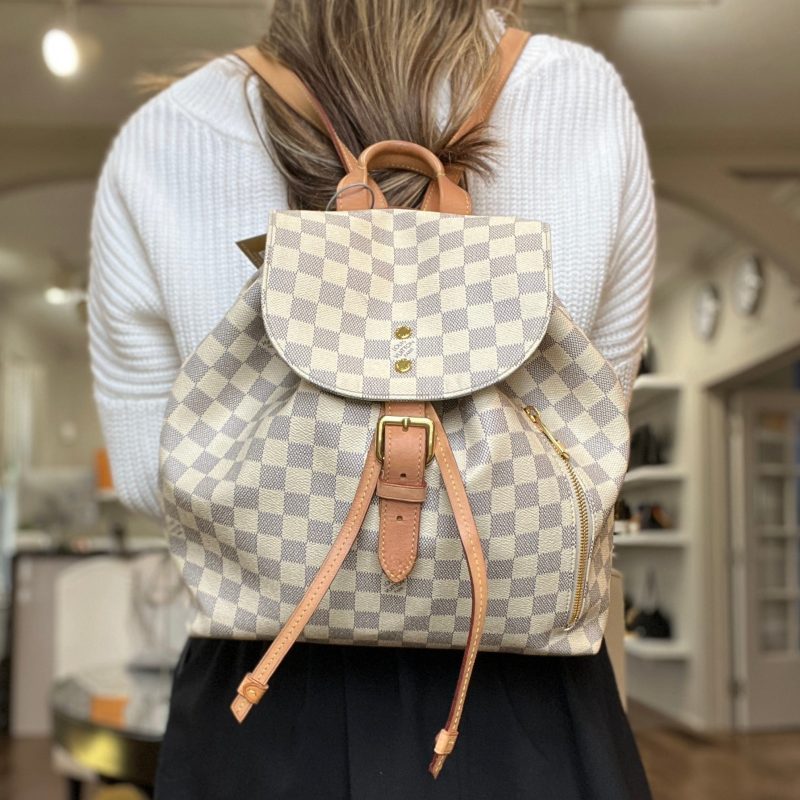 LOUIS VUITTON Azure Speedy 30 Handbag Boston Bag N41533 White Ladies - Image 2