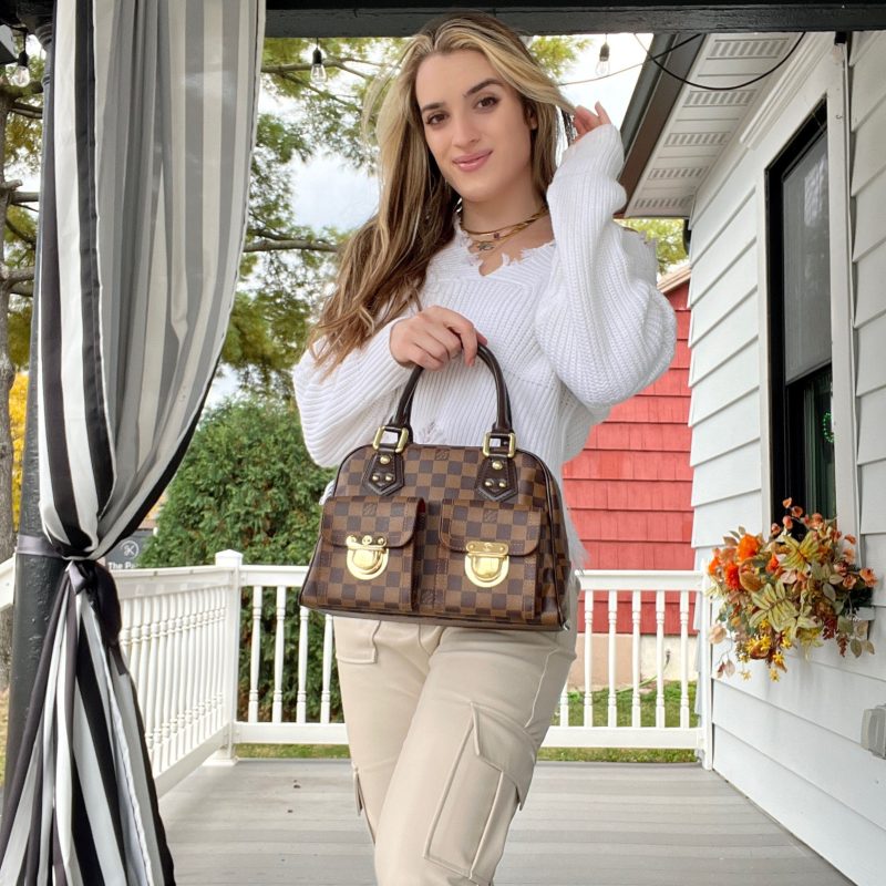 Louis Vuitton Damie Ebene Papillon PouchFor Papillon Bag - Image 11